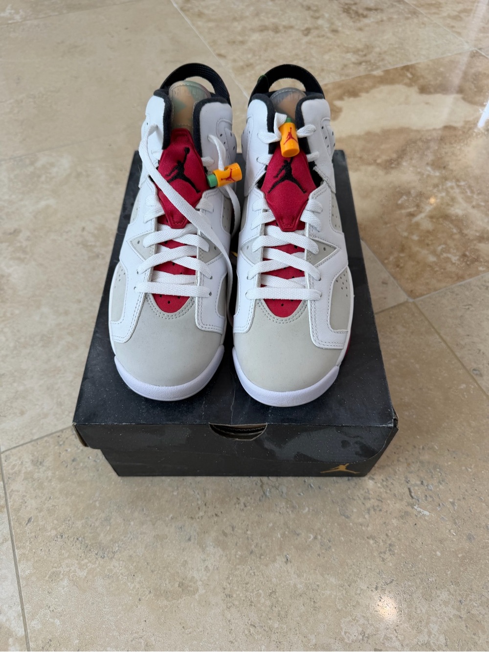 NIB Jordan 6 Retro Hare Sneakers- Kids